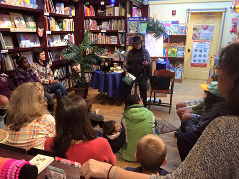 Anita Silvey discusses Untamed: The Wild Life of Jane Goodall with readers at the Blue Bunny Bookshop